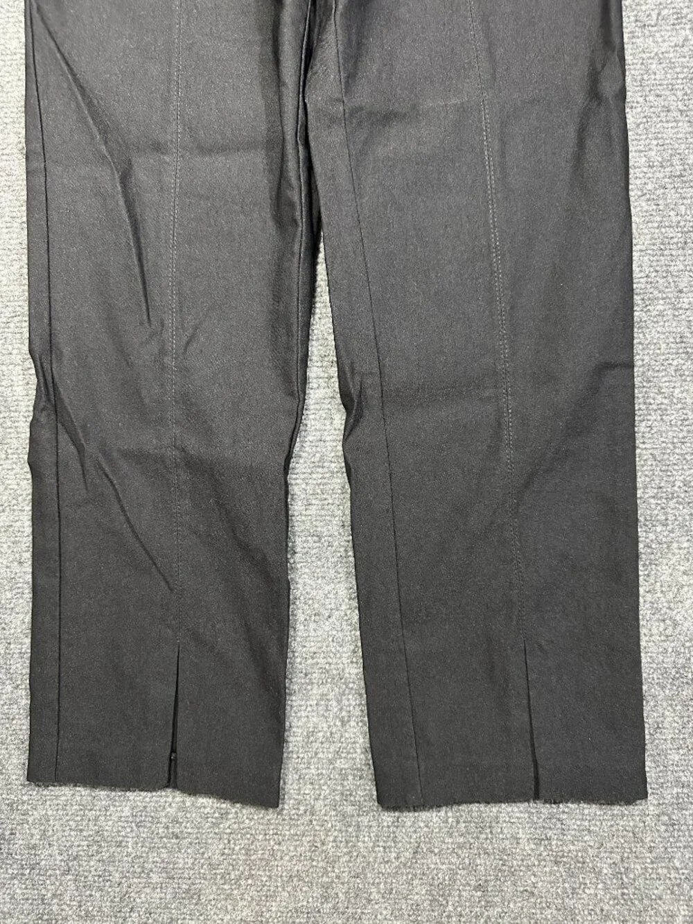 Joseph Ribkoff Pants Womens 2 Black Stretch Flat Front Straight Ankle Split Hem
